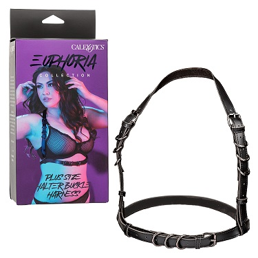 Euphoria Collection Plus Size Halter Buckle Harness By CalExotics