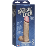8" Realistic Cock + Balls 8" Realistic Cock + Balls