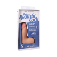 The Realistic Cock - With Removable Vac-U-Lock Suction Cup - ULTRASKYN - 5 Inch (with balls) Vanilla