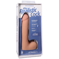 The Realistic Cock - With Removable Vac-U-Lock Suction Cup - ULTRASKYN - 9 Inch (with balls) Vanilla