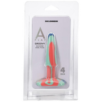 A-Play Groovy Silicone Anal Plug 4" Sunrise A-Play Groovy Silicone Anal Plug 4" Sunrise