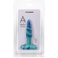 A-Play Groovy Silicone Anal Plug 4" Ocean A-Play Groovy Silicone Anal Plug 4" Ocean