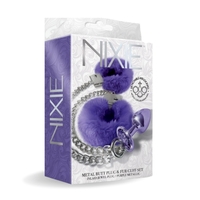 Nixie Metal Butt Plug & Cuff Set Metallic