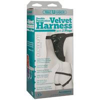 Double Penetration Velvet Harness With 2 Plugs Double Penetration Velvet Harness With 2 Plugs