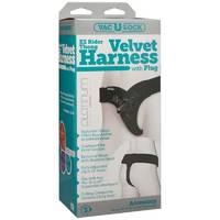 Ez Rider Thong Velvet Harness With Plug