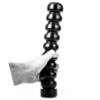 12" Blanc Ribbed Anal Tool