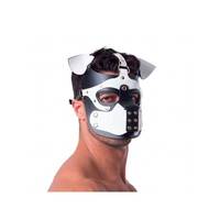 Bondage Pup Hood BLK/WHT O/S Bondage Pup Hood BLK/WHT O/S