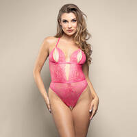 Opulence Crotchless Pearl Teddy S/M 