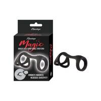 Magic Ridged Cock Strap and Ball Stretcher-Black