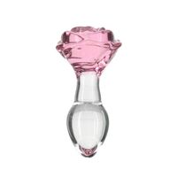 Pillow Talk Rosy Luxurious Glass Anal Plug W  Gem