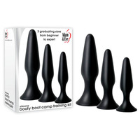 Silicone Booty Boot Camp Training Kit  Butt Plugs Set Of 3 Sizes