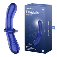 Satisfyer Double Crystal   Glass Double Ended Dildo