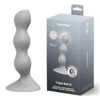 Satisfyer Triple Ball-R - Grey Grey Beaded Anal Plug