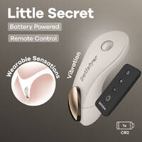 Satisfyer Little Secret - Battery Series Beige Panty Vibrator with Remote