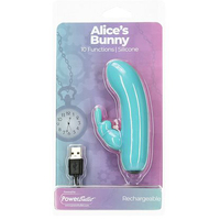 Alices Bunny Rechargeable Bullet W Rabbit Sleeve Teal