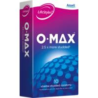 O Max Studded Condoms X10
