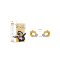 NAUGHTY MOMENT HANDCUFF WITH FURRY SLEEVE YELLOW