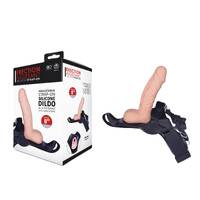 SILICONE HOLLOW ADJUSTABLE STRAP ON DILDO 8"