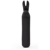 Happy Rabbit Rechargeable Rabbit Ears Bullet Vibrator Black