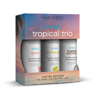 Wicked Simply Tropical Trio Flavoured Water Based Lubricants Set Of 3 X 30ml Bottles Wicked Simply Tropical Trio Flavoured Water Based Lubricants Set Of 3 X 30ml Bottles