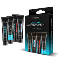 Wicked ANAL ADVENTURE KIT Mixed Jelle Anal Lubricants 30 ml Bottles - 4 Pack