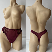 Burgundy Lace G String 20Pc Bag M