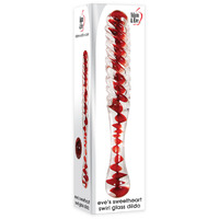 8.5" Sweetheart Swirl Glass Dildo