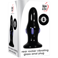 3" Rocker Glass Vibrating Butt Plug