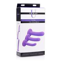 Tri-Play 3 Pc Purple Silicone Dildo Set  Tri-Play 3 Pc Purple Silicone Dildo Set