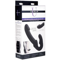 9.75" Vibrating Silicone Strapless Strap On 9.75" Vibrating Silicone Strapless Strap On