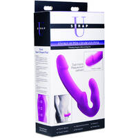 9.5" Vibrating Silicone Strapless Strap On 9.5" Vibrating Silicone Strapless Strap On