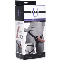 Seducer 7" Silicone Dildo W Harness Flesh Seducer 7" Silicone Dildo W Harness Flesh