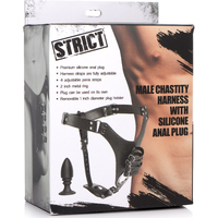 Male Chastity Harness + Butt Plug Male Chastity Harness + Butt Plug