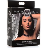 Bling Vixen Leather Choker W/  Rhinestones