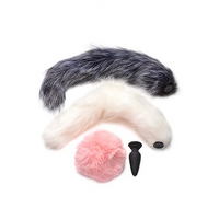 Tailz Silicone Anal Plug & 3 Interchangeable Tails