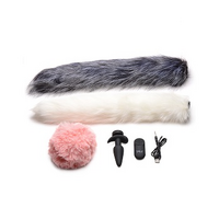 Tailz Vibrating Anal Plug & 3 Tails W/ Remtote Control