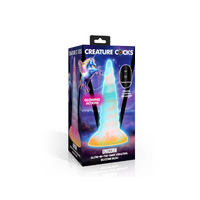 Creature Cocks Unicorn Glow-in-the-Dark Vibrating Silicone Dildo