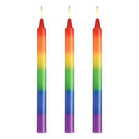 Pride Candles Rainbow Drip Candle 3 Pc Pride Candles Rainbow Drip Candle 3 Pc