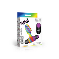 BANG! Vibrating Rainbow Butt Plug