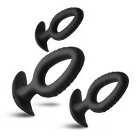 3 Pc Hollow Silicone Squeeze Plug Anal Trainer Set