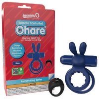 Screaming O Remote Controlled Ohare Vibrating Ring - Blue