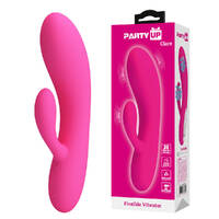 Party Up CLARE Flexible Vibe - Pink Pink 16.9 cm USB Rechargeable Rabbit Vibrator
