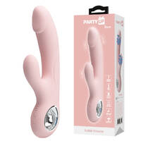 Party Up DAVE Rabbit Vibe - Pink Pink 19 cm USB Rechargeable Rabbit Vibrator