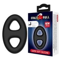CRAZY BULL Oval Cock & Ball Ring Black Cock & Ball Ring CRAZY BULL Oval Cock & Ball Ring Black Cock & Ball Ring