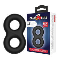 CRAZY BULL Double Donut Cock & Ball Ring Black Cock & Ball Ring CRAZY BULL Double Donut Cock & Ball Ring Black Cock & Ball Ring