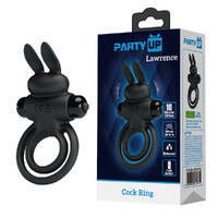 Party Up LAWRENCE Vibrating Cock Ring Black Vibrating Cock & Balls Ring