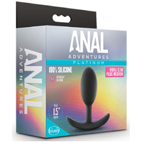 3" Anal Adventures Platinum Silicone Vibra Slim Plug Medium 3" Anal Adventures Platinum Silicone Vibra Slim Plug Medium