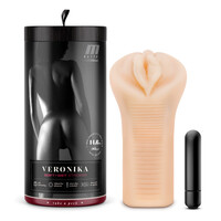 M Elite Soft And Wet Veronika Flesh Vibrating Vagina Stroker