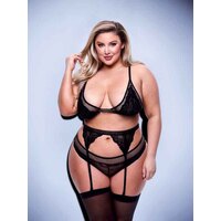 Baci 3Pc Bra Garter/Panty Q