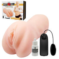 CRAZY BULL LEA Vibrating Vagina Stroker Flesh Vibrating Vagina Stroker